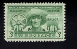 205583640 1949 SCOTT 983 (XX)  POSTFRIS MINT NEVER HINGED - Puerto Rico Election - Nuevos