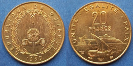 DJIBUTI - 20 Francs 1999 "Boats On Water" KM# 24 Republic, Standard Coinage - Edelweiss Coins - Dschibuti