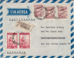 ARGENTINA 1948  AIRMAIL R -  LETTER SENT FROM BUENOS AIRES TO HAMBURG - Storia Postale