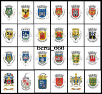Portugal Açores Madeira Heráldica * Brasões De Armas * 24 Postais * Coat Of Arms New Postcards - Genealogy