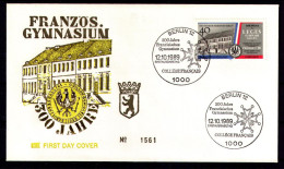 BERLIN 1989 - Michel Nr. 856 FDC - Französisches Gymnasium - 1981-1990