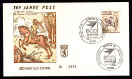 BERLIN 1990 - Michel Nr. 860 FDC - Der Kleine Postreiter - Albrecht Dürer - Art, Kunst - 1981-1990