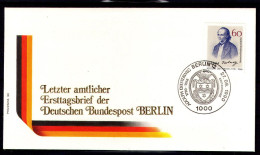 BERLIN 1990 - Michel Nr. 879 FDC - Adolph Diesterweg - 1981-1990