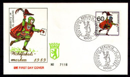 BERLIN 1989 - Michel Nr. 852/854 FDC - Wohlfahrt - Postbeförderun - 1981-1990