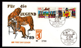 BERLIN 1989 - Michel Nr. 838/841 FDC - Jugend - Zirkus - 1981-1990