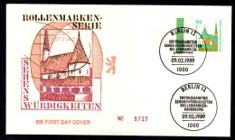 BERLIN 1989 - Michel Nr. 834A/835A FDC - Sehenswürdigkeiten - 1981-1990