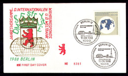 BERLIN 1988 - Michel Nr. 817 FDC - Internationales Wärungsfond IWF - IMF - 1981-1990