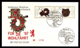 BERLIN 1987 - Michel Nr. 789/792 FDC - Wohlfahrt - Gold- Und Silberschmiedekunst - 1981-1990