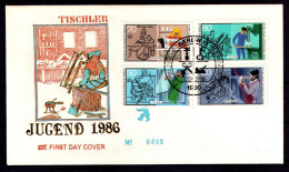 BERLIN 1986 - Michel Nr. 754/757 FDC - Jugend - Handwerksberufe - 1981-1990