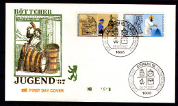 BERLIN 1987 - Michel Nr. 780/783 FDC - Jugend - Handwerksberufe - 1981-1990