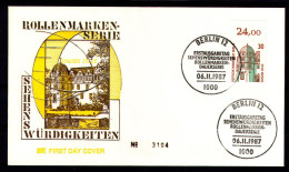 BERLIN 1987 - Michel Nr. 793A/796A FDC - Sehenswürtigkeiten - 1981-1990