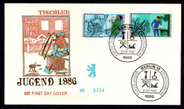 BERLIN 1986 - Michel Nr. 754/757 FDC - Jugend - Handwerksberufe - 1981-1990