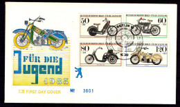 BERLIN 1983 - Michel Nr. 694/697 FDC - Jugend - Historische Motorräder - 1981-1990