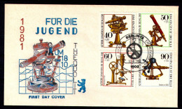 BERLIN 1981 - Michel Nr. 641/644 FDC - Jugend - Optische Instrumente - 1981-1990