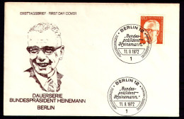 BERLIN 1972 - Michel Nr. 432 - FDC - Bundespräsident Dr. Gustav Heinemann - 1971-1980