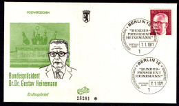 BERLIN 1970 - Michel Nr. 368 - FDC - Bundespräsident Dr. Gustav Heinemann - 1948-1970