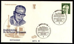 BERLIN 1970 - Michel Nr. 362 - FDC - Bundespräsident Dr. Gustav Heinemann - 1948-1970