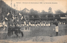 CPA 27 VERNON / CONCOURS DE GYMNASTIQUE 1909 / LA PYRAMIDE HUMAINE - Vernon