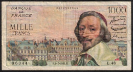 FRANCE - 1000 F RICHELIEU - 1.7.1954 - F : 42/6 - TB - 1 000 F 1953-1957 ''Richelieu''