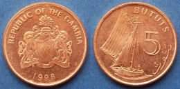 GAMBIA - 5 Bututs 1998 "Sailboat" KM# 55 Republic (1965) - Edelweiss Coins - Gambia