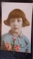 1930 Colorisée Fantaisie Art & Déco Belle Jeune Fille COULEUR  FLAHSY COIFFURE - Sonstige & Ohne Zuordnung