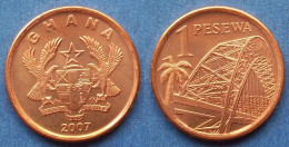 GHANA - 1 Pesewa 2007 "Adomi Bridge" KM# 37 Reform Coinage (2007) - Edelweiss Coins - Ghana