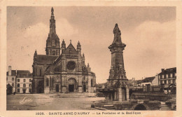 FRANCE - Sainte Anne D'Auray - La Fontaine Et La Basilique - Carte Postale Ancienne - Auray