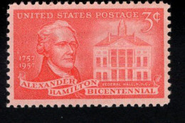 205955516  1957 SCOTT 1086 (XX) POSTFRIS MINT NEVER HINGED - Alexander Hamilton - Unused Stamps