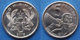 GHANA - 5 Pesewas 2016 "Native Male Blowing Horn" KM# 38 Reform Coinage (2007) - Edelweiss Coins - Ghana