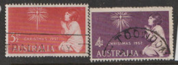 Australia   1957  SG 298-9  Christmas   Fine Used - Gebruikt