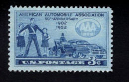 205957010 1952 SCOTT 1007 (XX) POSTFRIS MINT NEVER HINGED  - AMERICAN AUTOMOBILE ASSOCIATION - Unused Stamps