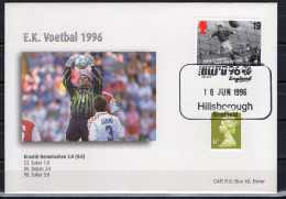FDC EURO 96  European Championship Croatia - Denmark 1996 Hillsborough Sheffield - Championnat D'Europe (UEFA)