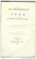 INNO AL COMMERCIO, DI GIACINTO CANTALAMESSA CARBONI, ASCOLI  1819, Pagg.32, - Teatro