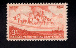 205957603 1954 SCOTT 1061 (XX) POSTFRIS MINT NEVER HINGED  - KANSAS TERRITORY - Unused Stamps