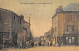 CPA 63 PUY GUILLAUME / PLACE DES FAINEANTS / Cpa Toilée - Sonstige & Ohne Zuordnung
