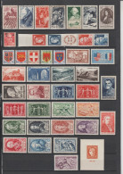 FRANCE - 1949 - ANNEE COMPLETE ** MNH - 42 TIMBRES - COTE = 176 EUR. - 1940-1949