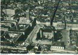 TORINO Piazza Castello E Palazzo Madama Visti Dall'aeroplano,B/N,VIAGGIATA 1951, - Palazzo Madama