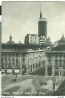 TORINO-PIAZZA S,CARLO E VIA ROMA,B/N-ANIMATA,,AUTO,1954,TIMBRO POSTE TORINO,EDIZ. SACAT-TORINO - Places