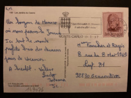 CP Pour La FRANCE TP RAINIER III 3,00 OBL.MEC.19-8 1997 MONTE CARLO 7 Siècles D'Histoire - Brieven En Documenten