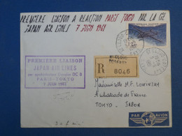 B147  FRANCE  BELLE LETTRE  RECO 1961  ST CLOUD .1ER VOL  TOKYO JAPAN +AFF. INTERESSANT++ - 1960-.... Lettres & Documents