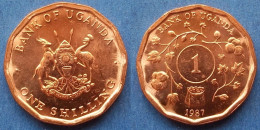 UGANDA - 1 Shilling 1987 KM# 27 Republic (1962) - Edelweiss Coins - Oeganda
