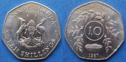 UGANDA - 10 Shillings 1987 KM# 30 Republic (1962) - Edelweiss Coins - Uganda