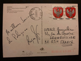 CP Pour La FRANCE TP AIGLE 3000 Zt Paire OBL.MEC.01 08 95 GDANSK 50 - Lettres & Documents