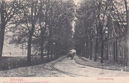 4843386Alkmaar, Stationsweg Rond 1900. - Alkmaar