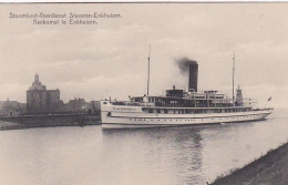 4843564Enkhuizen, Stoomboot Veerdienst Stavoren – Enhuizen Aankomst Te Enhuizen.(bovenrand Afgeknipt ?) - Enkhuizen