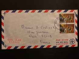 LETTRE EXPRES Pour La FRANCE TP AVIONS 325K Paire OBL.20 VIII 73 BODRUM + POSTE PNEUMATIQUE OBL HOROPLAN PARIS 121 - Cartas & Documentos