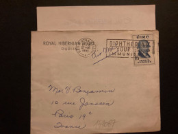 LETTRE ROYAL HIBERNIAN HOTEL DUBLINPar Avion Pour La FRANCE TP ARTHUR GUINESS 1/3 OBL.MEC.27 AUG 1959 BAILE ATHA CLIATH - Storia Postale