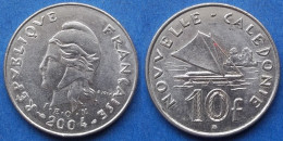 NEW CALEDONIA - 10 Francs 2004 KM# 11 French Associated State (1998) - Edelweiss Coins - New Caledonia