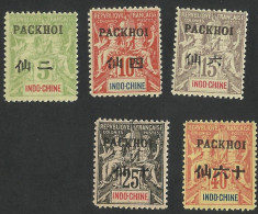 INDO-CHINE / FRENCH POST OFFICE IN PACKHOI /OVERPRINT ,,PACKHOI''-1902-1904 MNH & MLH - Forgery , Faux Fournier - Ongebruikt