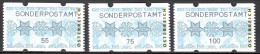 MiNr. 3x (55, 75, 100) ATM 14 B, Eindruck: „SONDERPOSTAMT“; Postfrisch (**) - Timbres De Distributeurs [ATM]